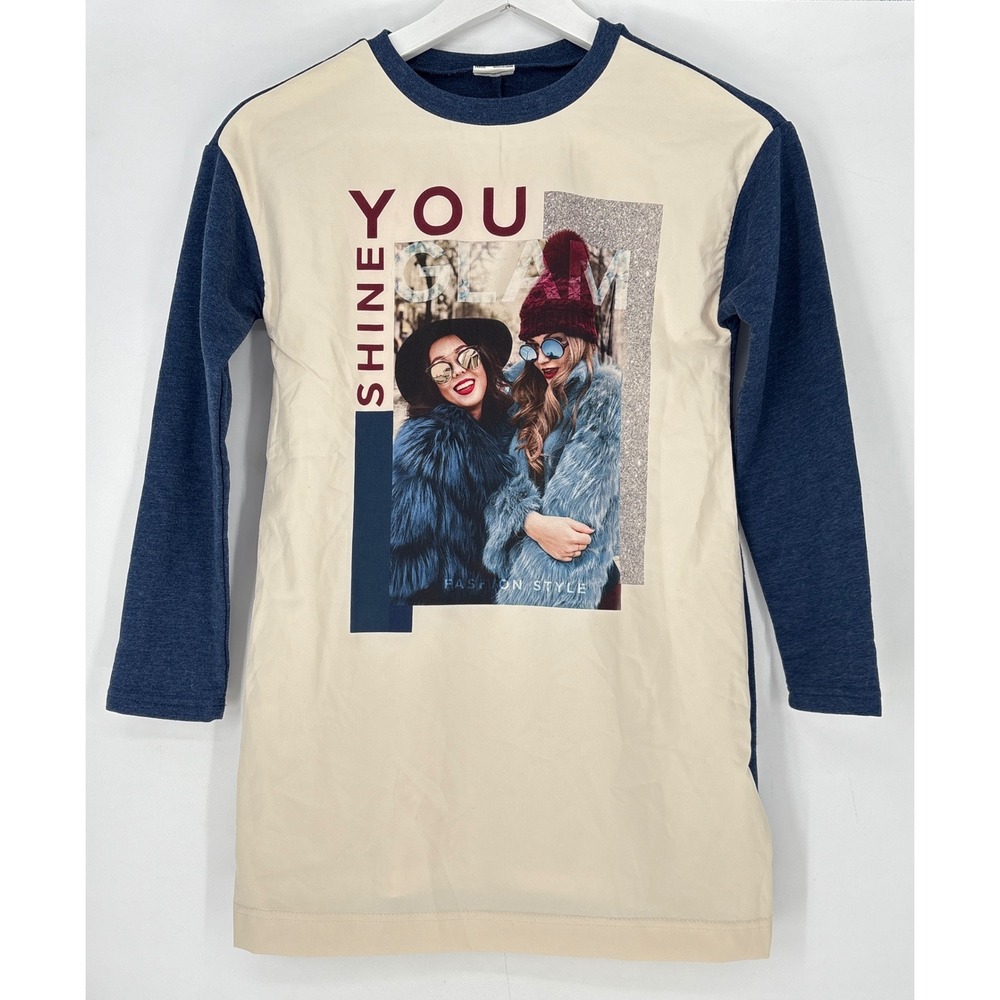 Mayoral Girl You Shine Fashion Style Dress Kids Size 10 Long‎ Sleeve